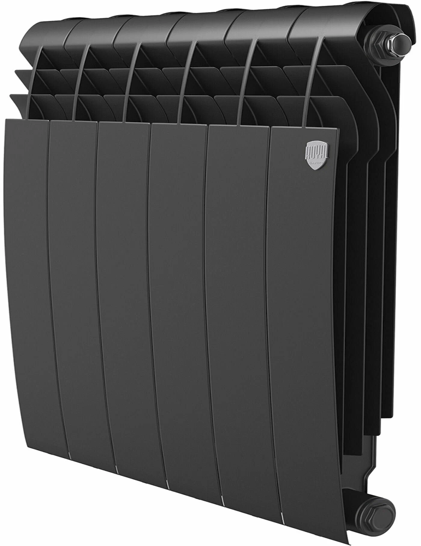 Радиатор биметаллический Royal Thermo BiLiner 500 /Noir Sable - 6 секц, боковое подключение