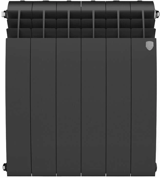 Радиатор биметаллический Royal Thermo BiLiner 500 /Noir Sable - 6 секц, боковое подключение