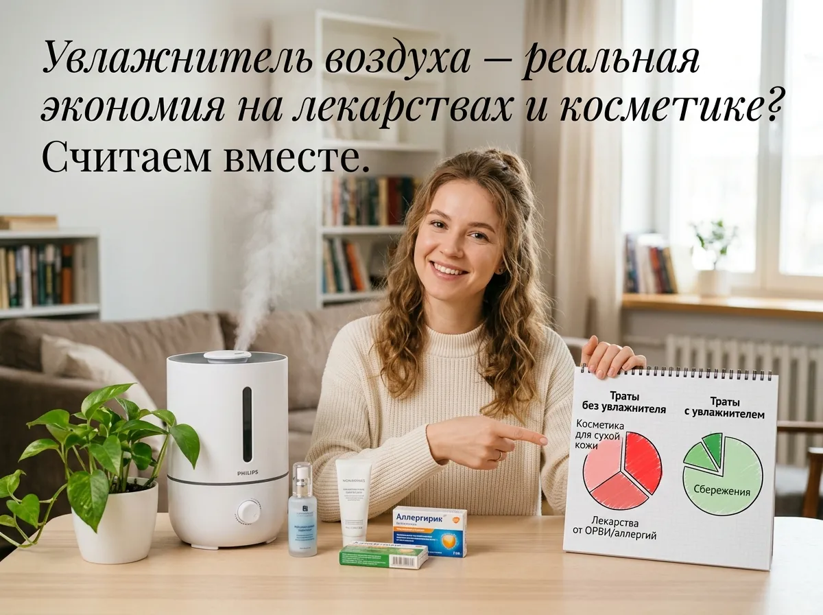 Увлажнитель воздуха – реальная экономия на лекарствах и косметике? Считаем вместе