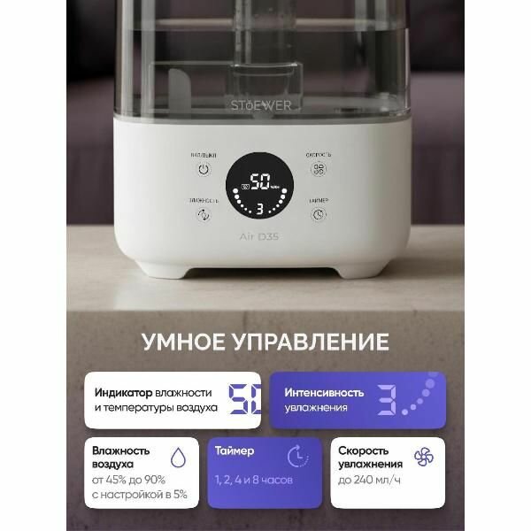 Ультразвуковой увлажнитель воздуха STOEWER Air D35