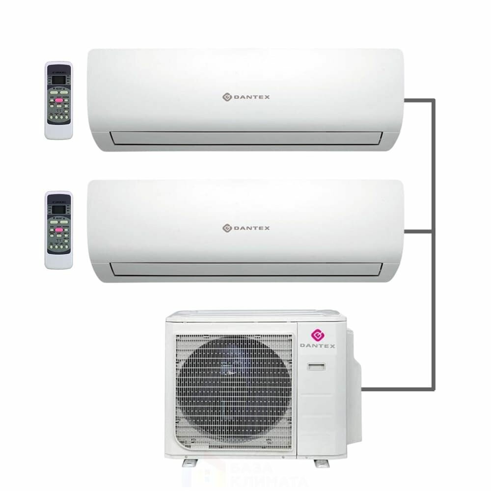 Мульти сплит-система настенная Dantex RK-M09C3N/RK-M09C3N/RK-2M18HM3E-W inverter
