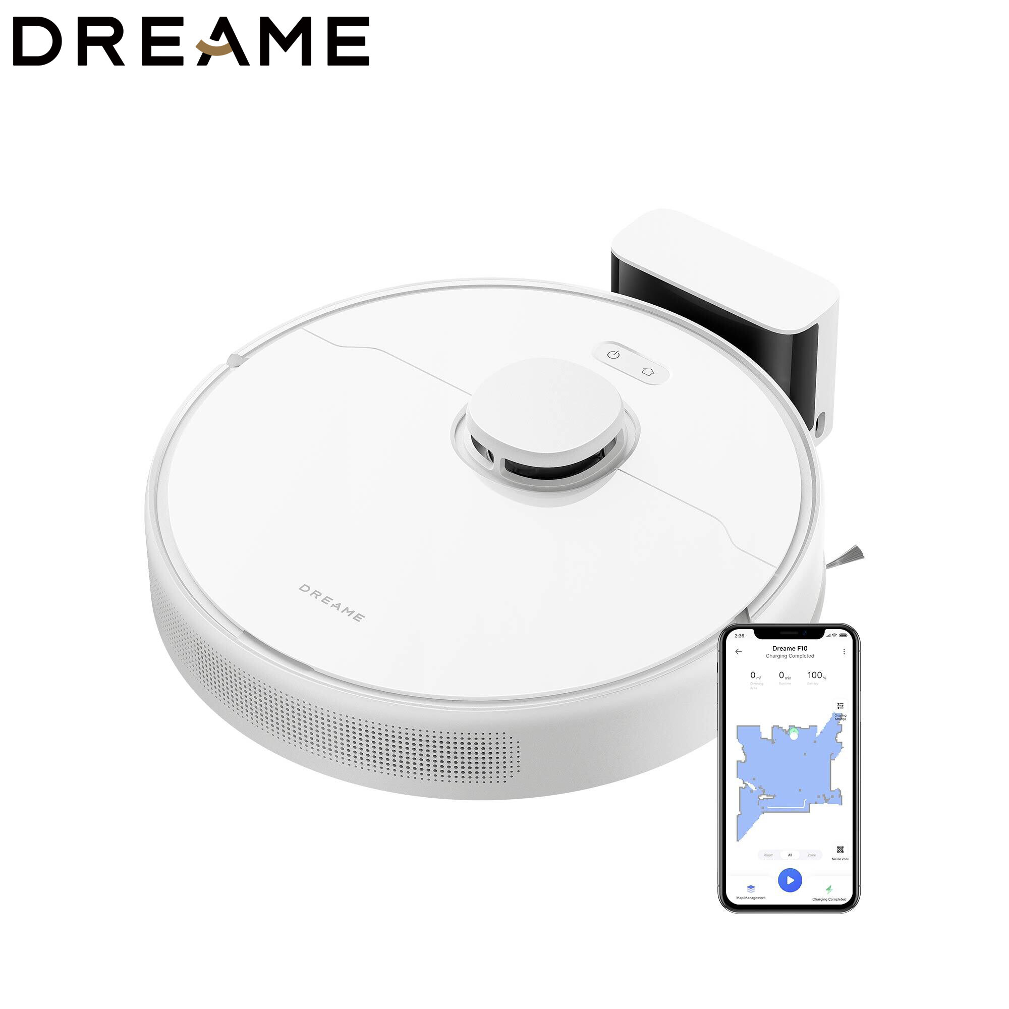 Dreame F10 — Робот-пылесос с мощностью всасывания 13 000 Па и аккумулятором 5200 мА·ч
